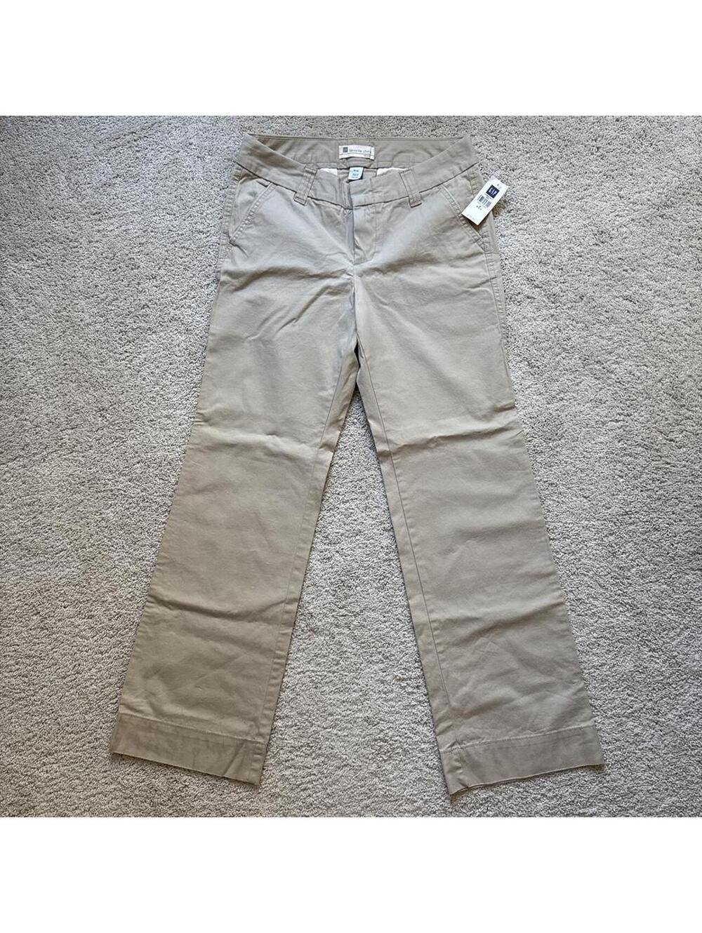 GAP Women's Khaki Straight-Leg Pants